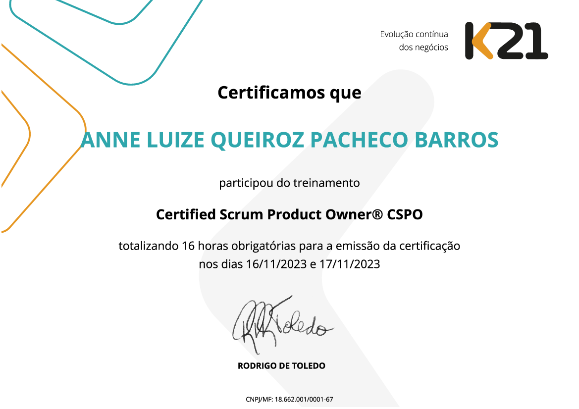 Certificado K21